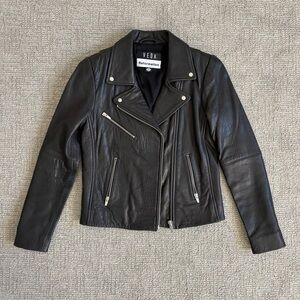 Reformation x Veda Black Leather Jacket